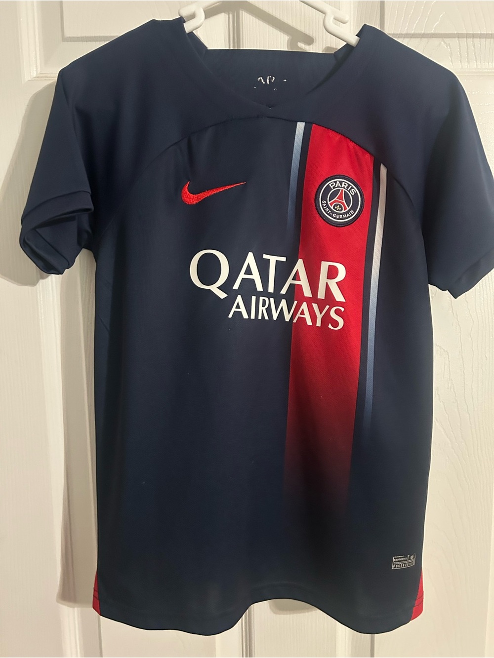 Nike Boys Paris Saint-Germain Navy Red Qatar Airways Jersey